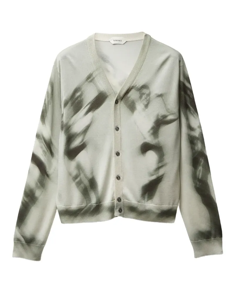 Versace Cardigan aus Seide und Strick - Nude Nude