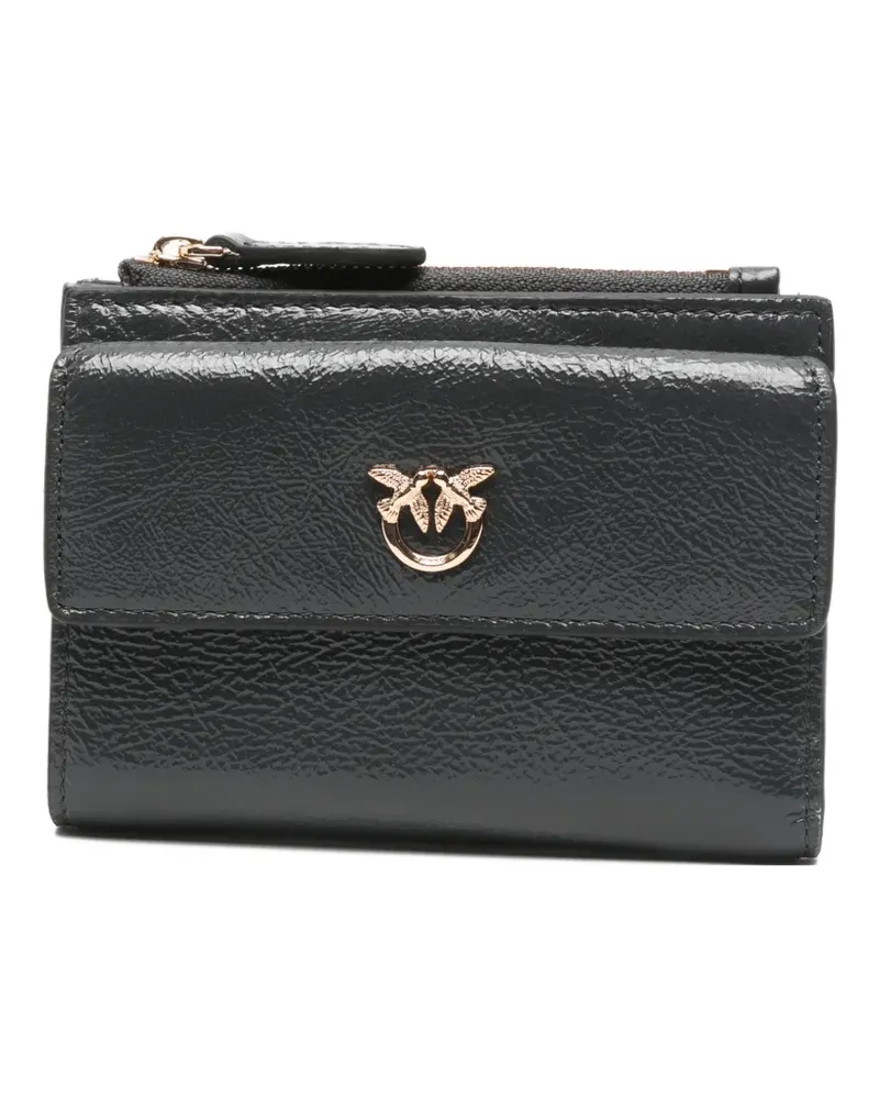 Pinko Love Birds leather wallet - Grau Grau