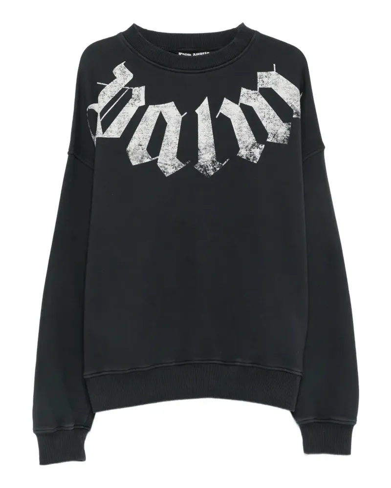 Palm Angels Big Neck Logo crew-neck sweatshirt - Schwarz Schwarz