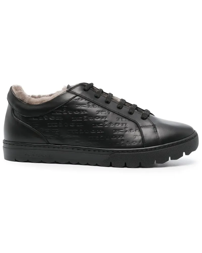 Kiton Sneakers mit Logo-Prägung - Schwarz Schwarz