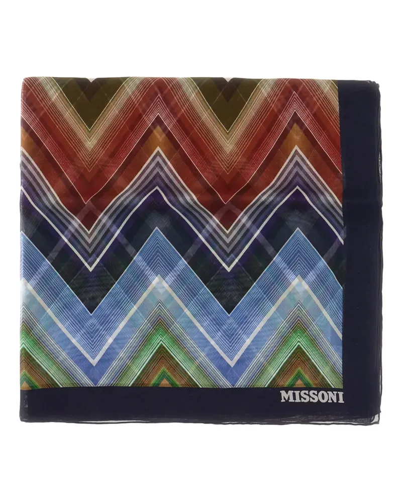 Missoni chevron scarf - Blau Blau