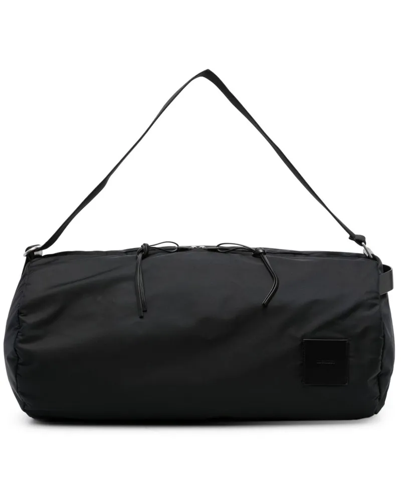 Jil Sander Reisetasche mit Logo-Patch - Schwarz Schwarz