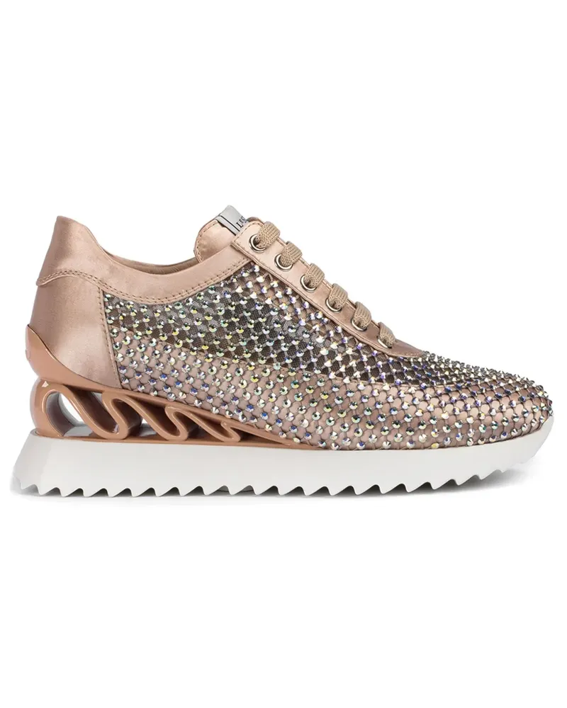 Le Silla Gilda Mules mit Kristallen 60mm - Rosa Rosa