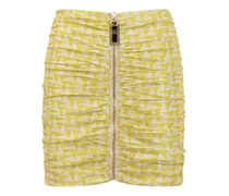 Geometrisch gemusterter Minirock - Gelb