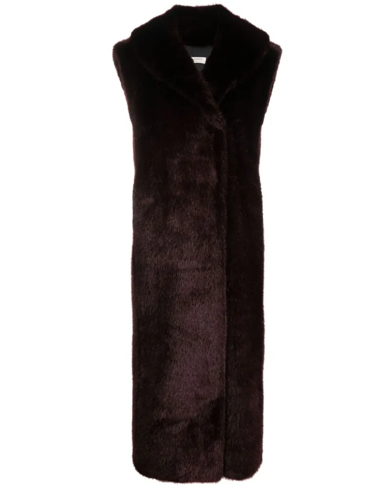 Philosophy Di Lorenzo Serafini Ärmelloser Mantel aus Faux Fur - Rot Rot