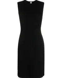 Totême Geripptes Strickkleid Schwarz