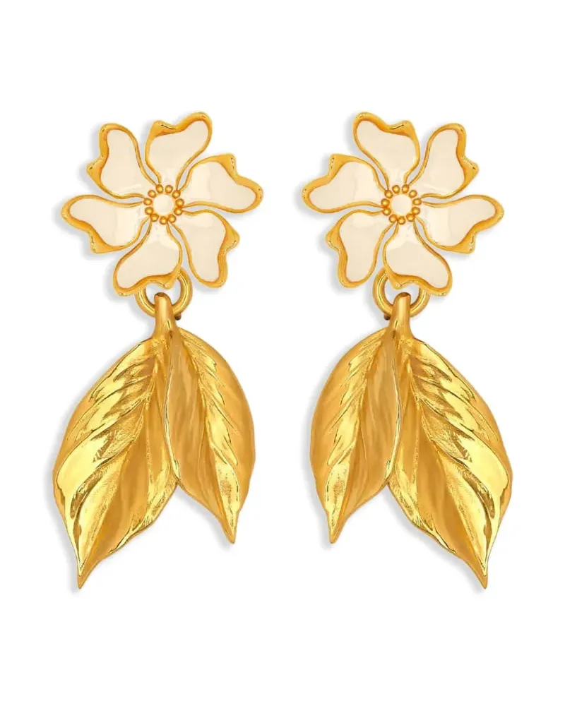 Oscar de la Renta Ring mit Blumendetail - Gold Gold