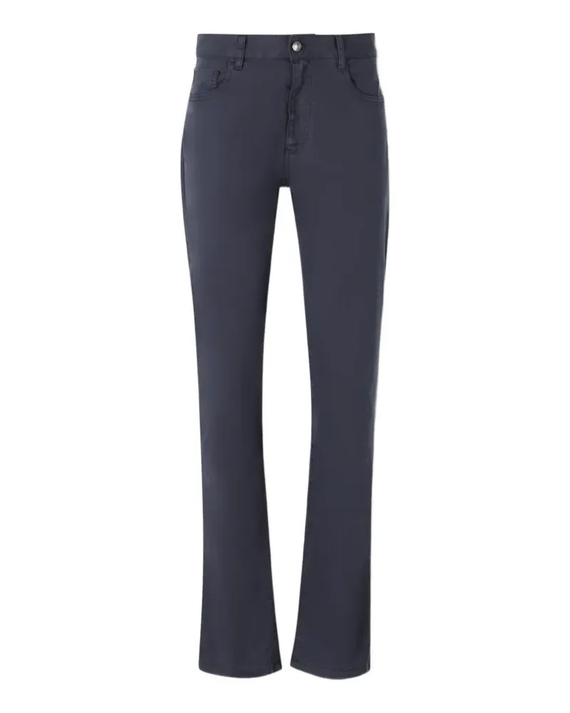 Canali logo-patch five-pocket jeans - Blau Blau