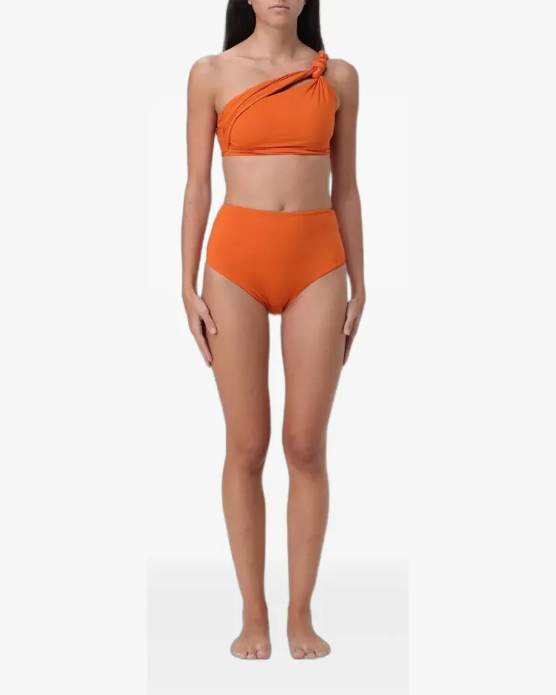 Maygel Coronel One-Shoulder-Bikini mit Knoten - Orange Orange