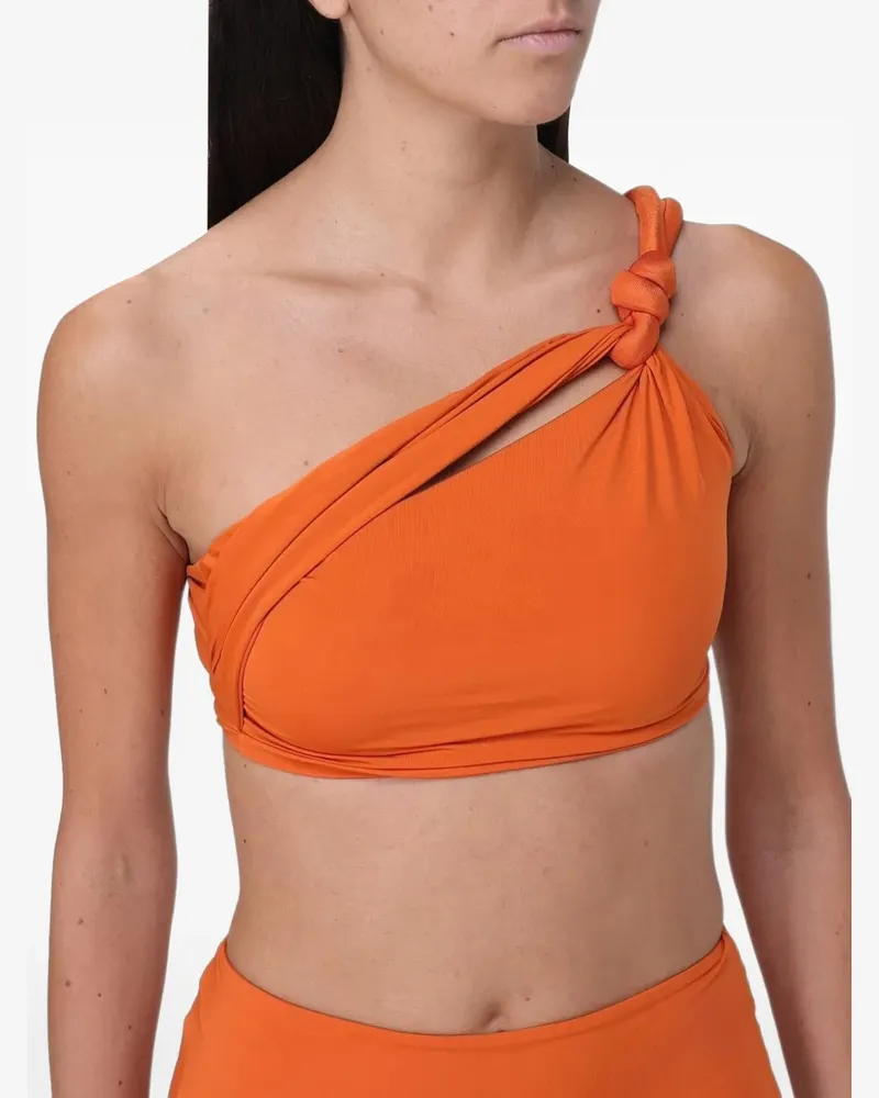 Maygel Coronel One-Shoulder-Bikini mit Knoten - Orange Orange