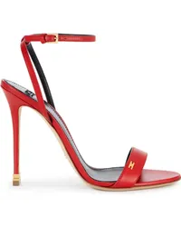 Elisabetta Franchi Étoile Sandalen aus Nappaleder 105mm Rot