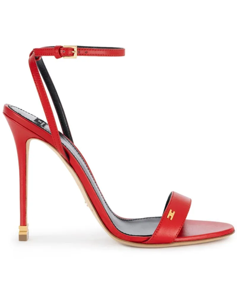 Elisabetta Franchi 105mm Étoile Nappa leather sandals Rot