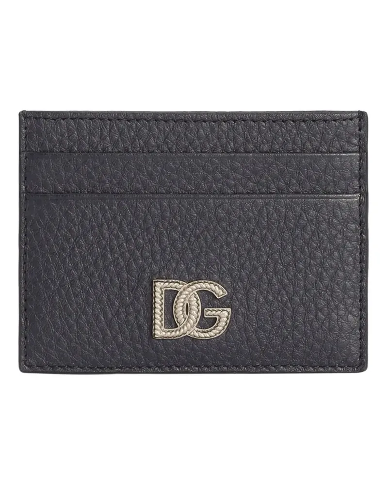 Dolce & Gabbana calfskin card holder with logo - Blau Blau