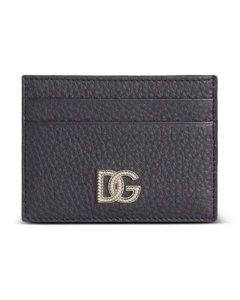 Dolce & Gabbana calfskin card holder with logo - Blau Blau