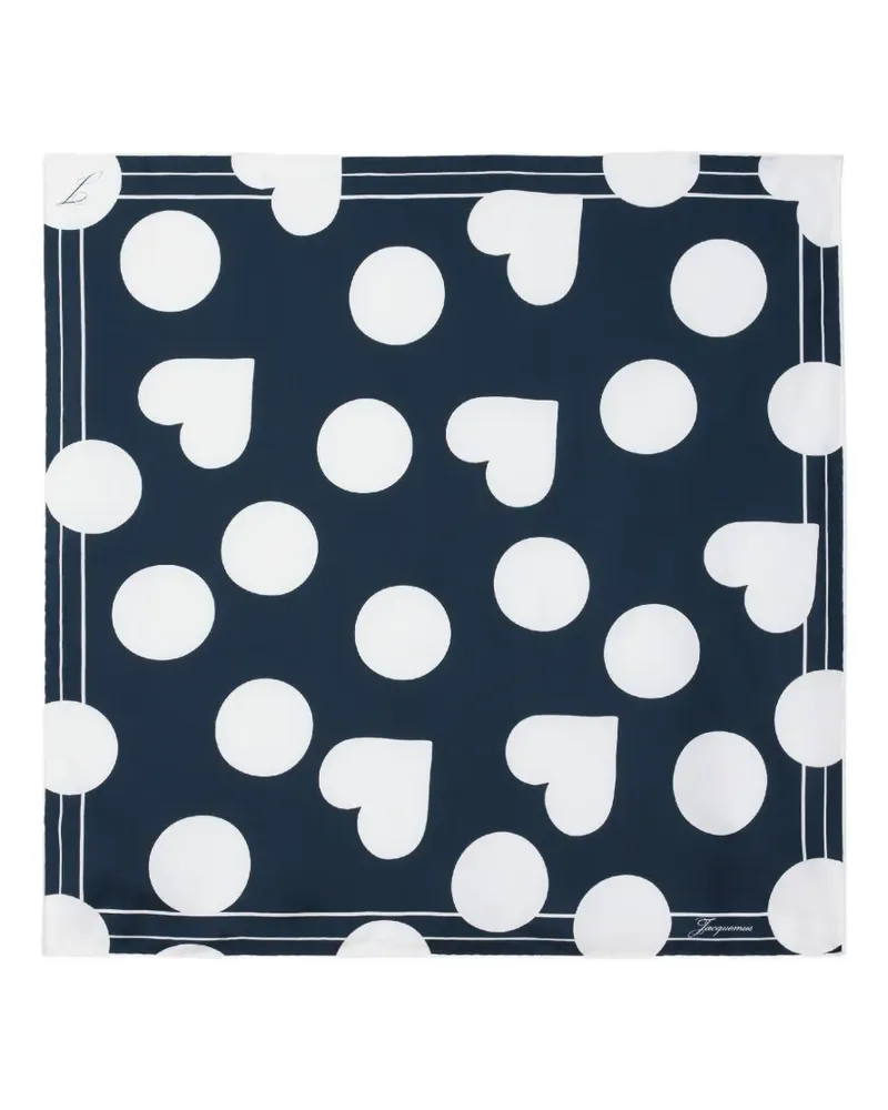 Jacquemus polka-dot scarf - Blau Blau