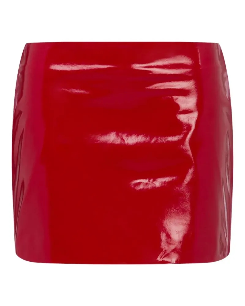 Moschino Minirock aus Leder - Rot Rot