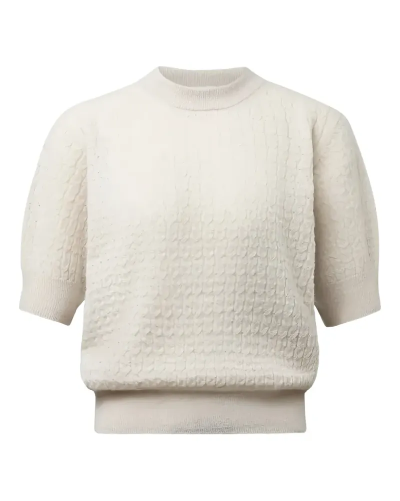 Drykorn Sanidy Pullover mit Zopfmuster aus Strick - Nude Nude