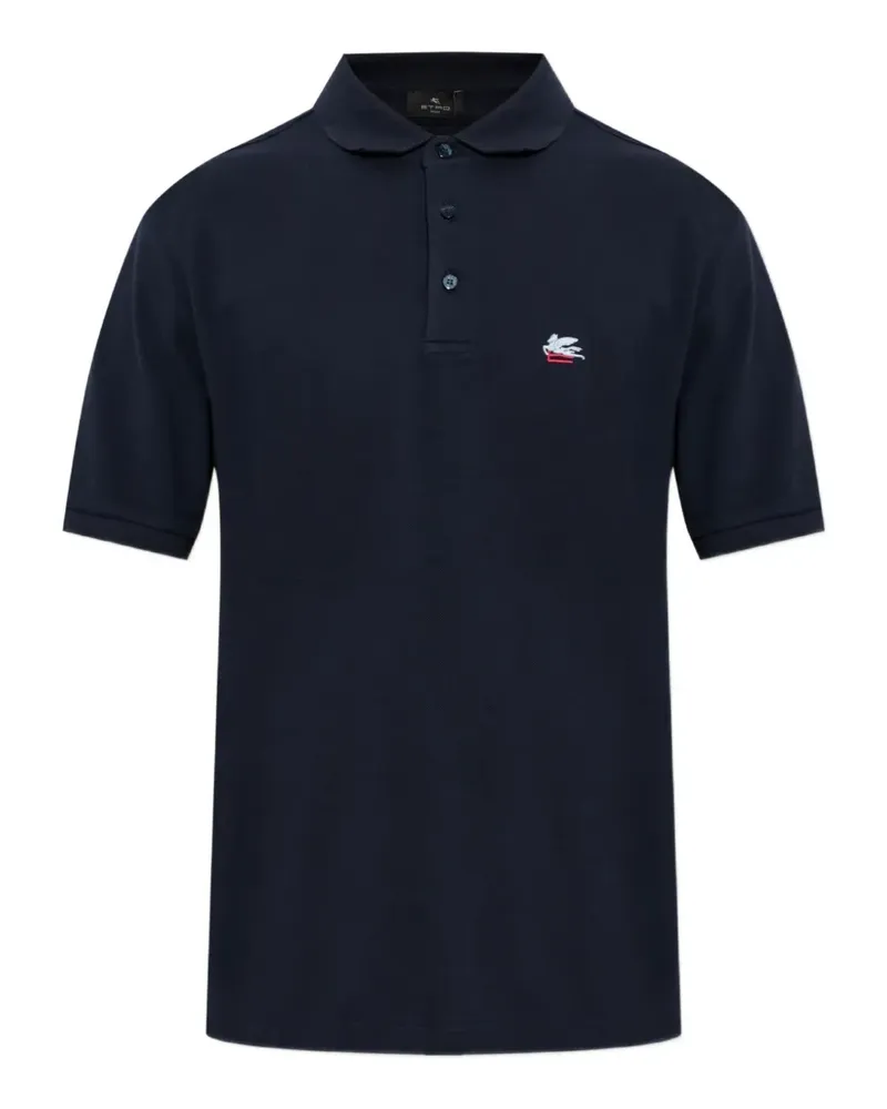 Etro Poloshirt mit Logo-Stickerei - Blau Blau