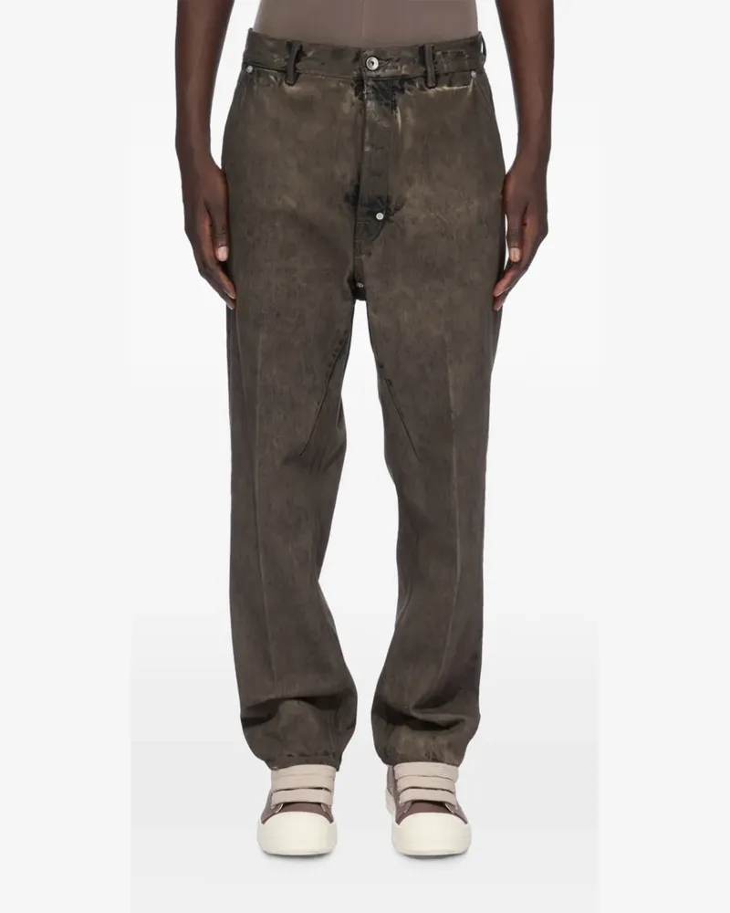 DRKSHDW by Rick Owens Straight-Leg-Hose mit ausgewaschenem Effekt - Grau Grau