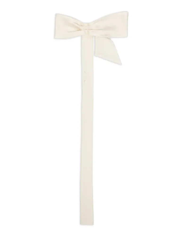 forte_forte shiny bow scarf - Nude Nude