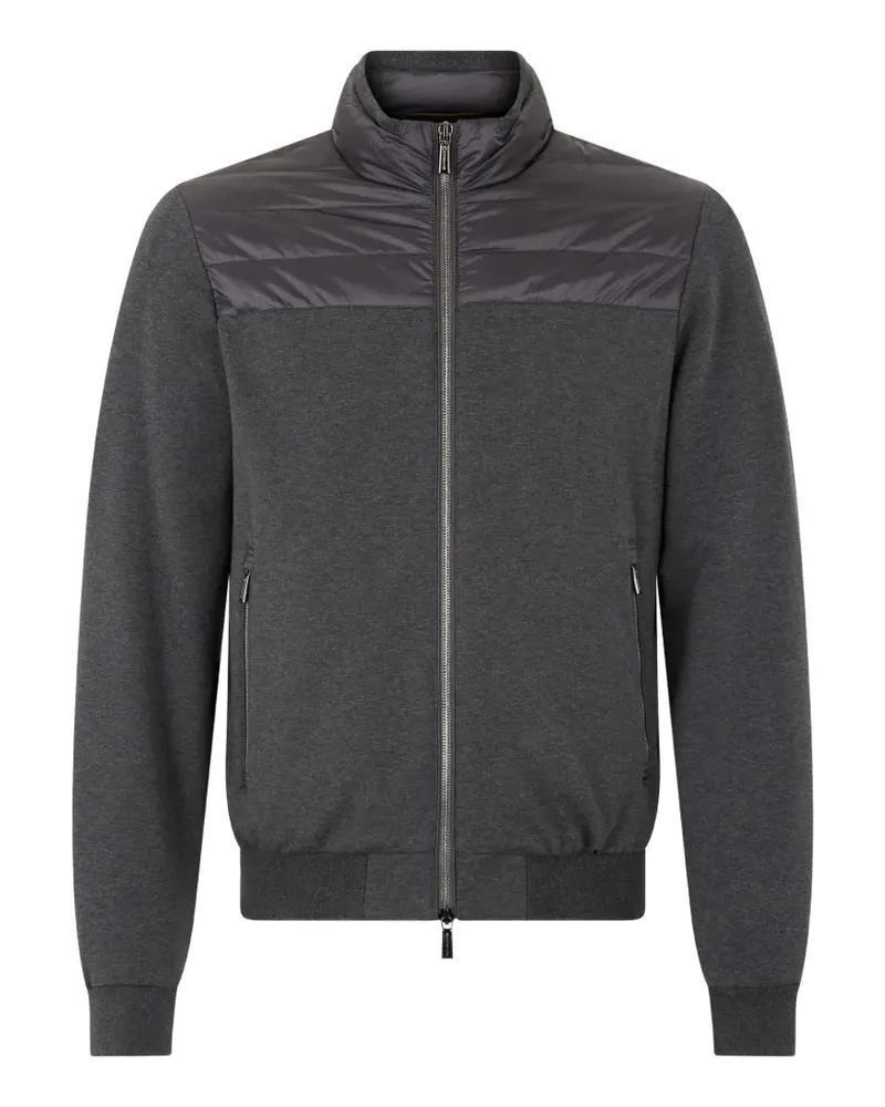 MOORER panelled zip-up jacket - Grau Grau