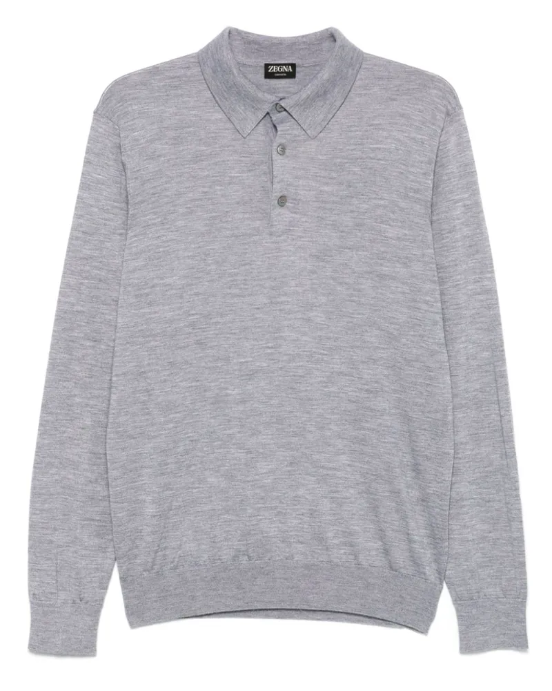 Ermenegildo Zegna Meliertes Poloshirt - Grau Grau