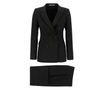 Doppelreihiger Anzug - Schwarz