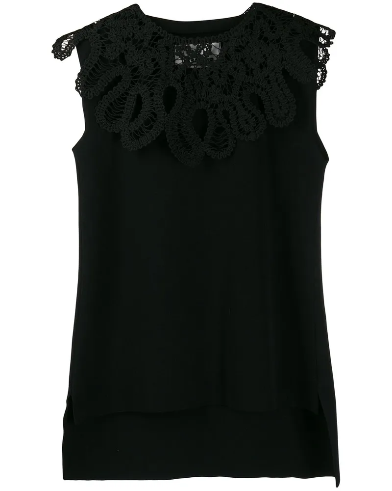 Jil Sander Besticktes Top - Schwarz Schwarz