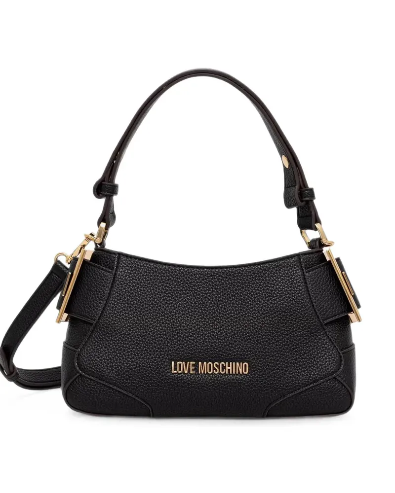 Moschino Schultertasche mit Logo - Schwarz Schwarz
