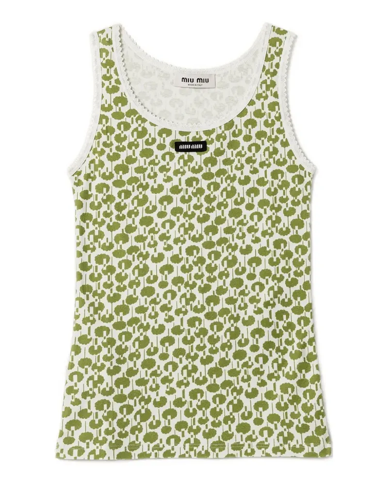 Miu Miu cotton tank top - Nude Nude