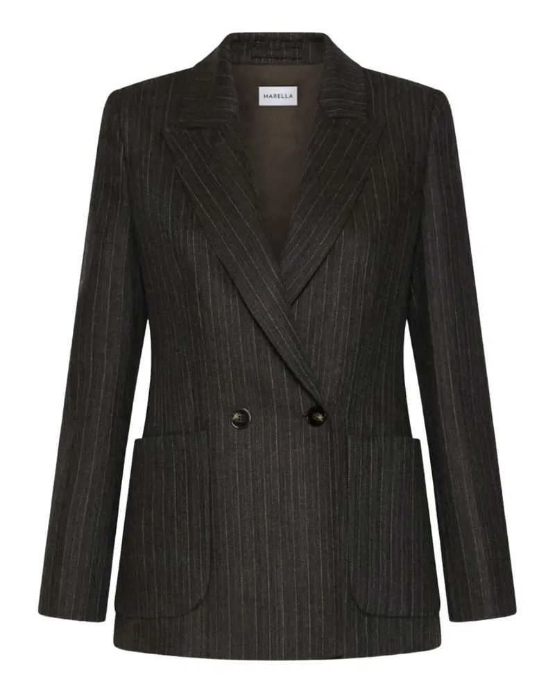 MARELLA Doppelreihige Jacke mit Nadelstreifen - Braun Braun