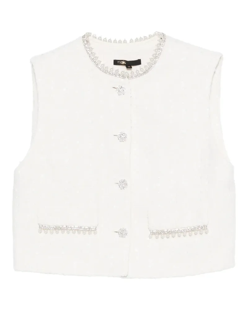 Maje Kristallverziertes Trägershirt - Nude Nude