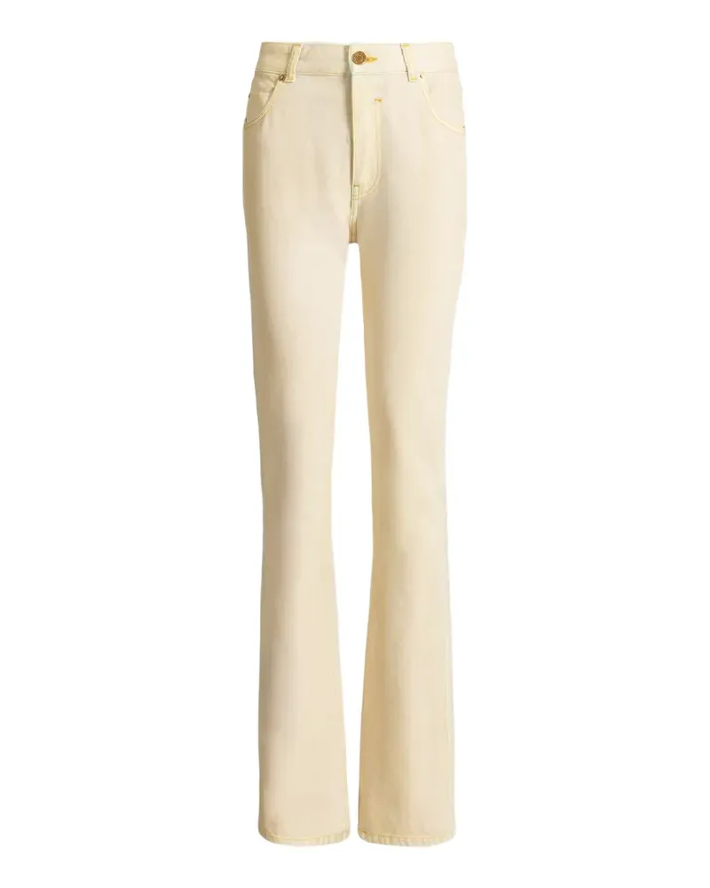 Balmain Ausgeblichene High-Waist-Jeans - Nude Nude