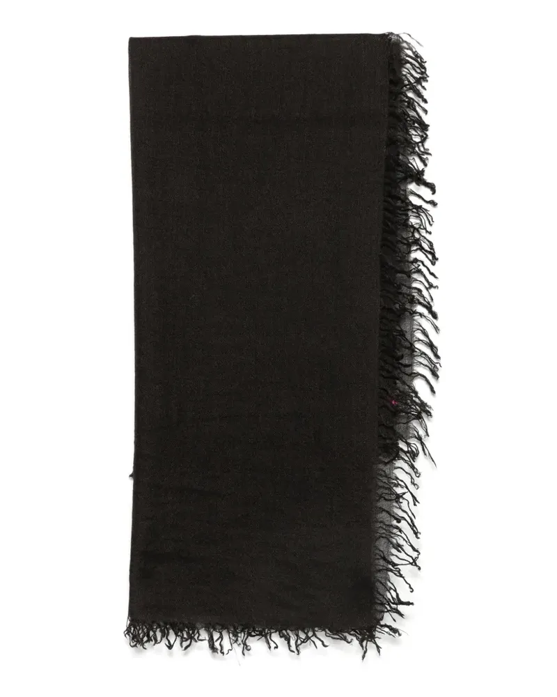 Faliero Sarti Schal mit ausgefransten Kanten - Schwarz Schwarz