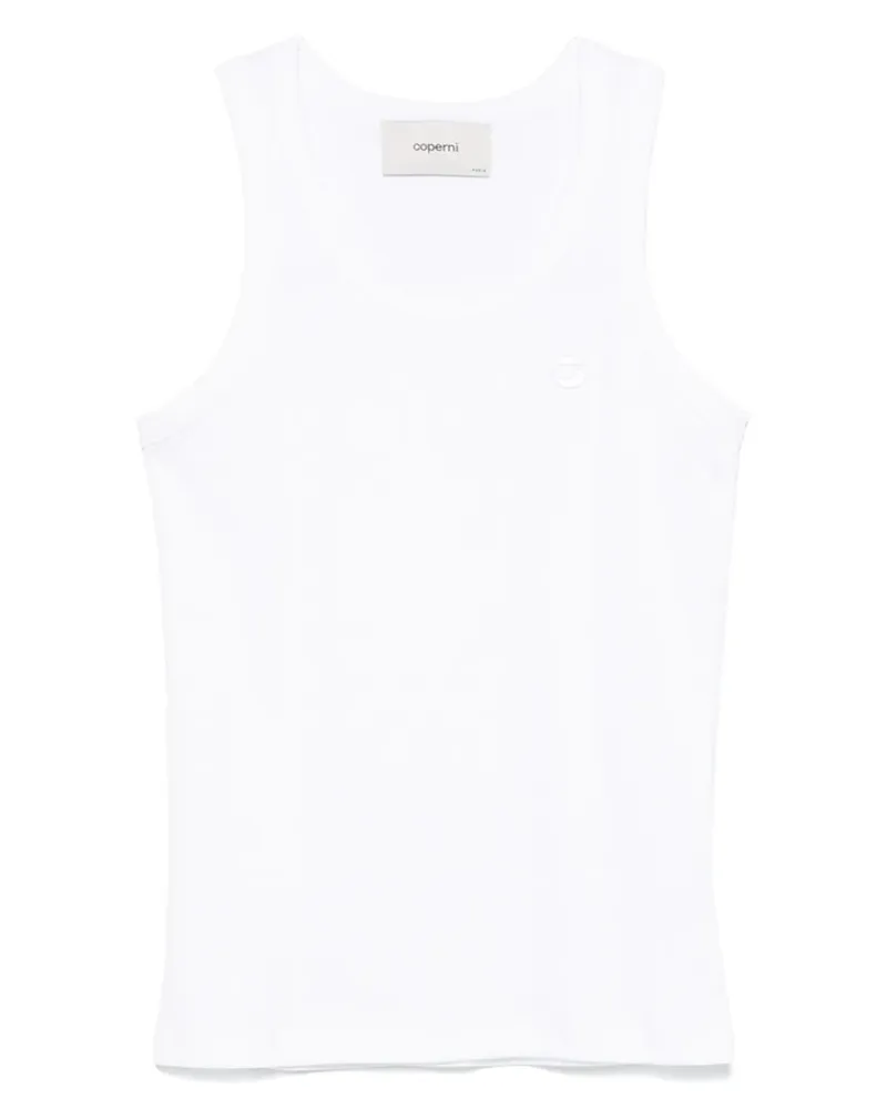 COPERNI Geripptes Tanktop mit Logo - Weiß Weiß