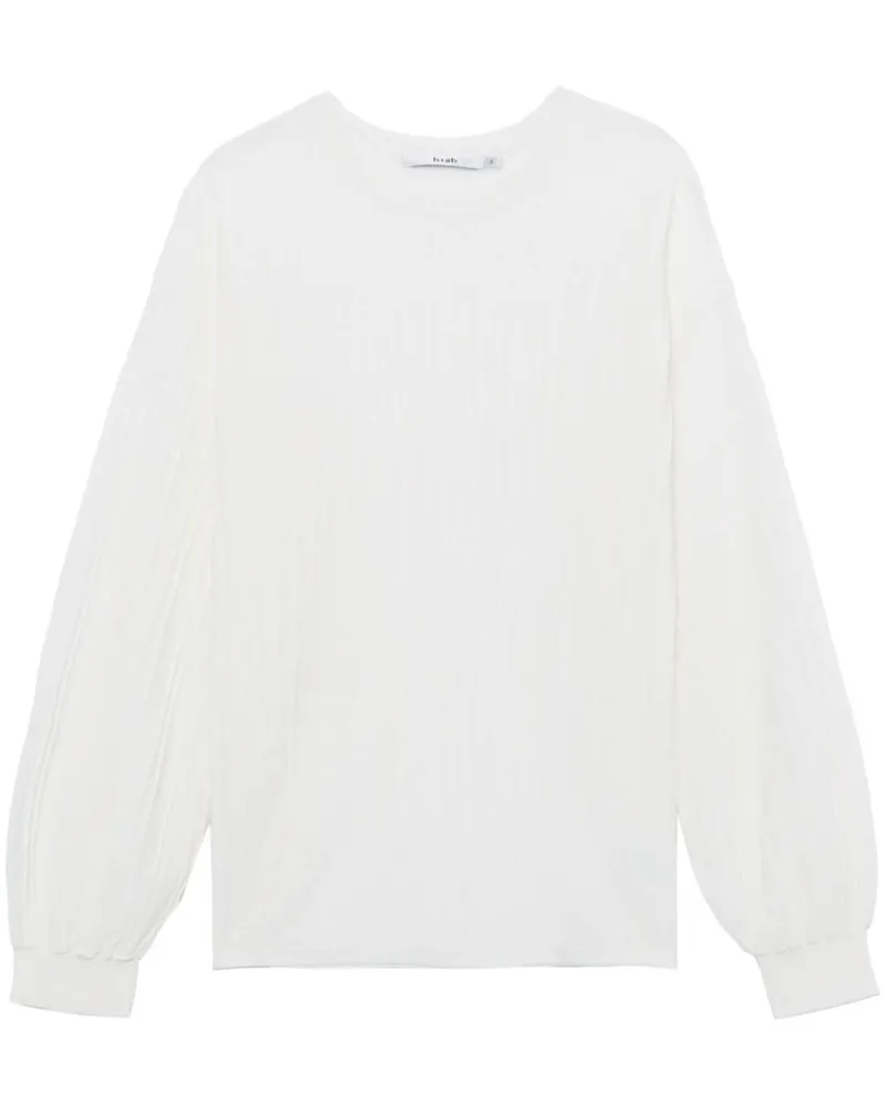 b+ab Semi-transparentes Sweatshirt - Weiß Weiß
