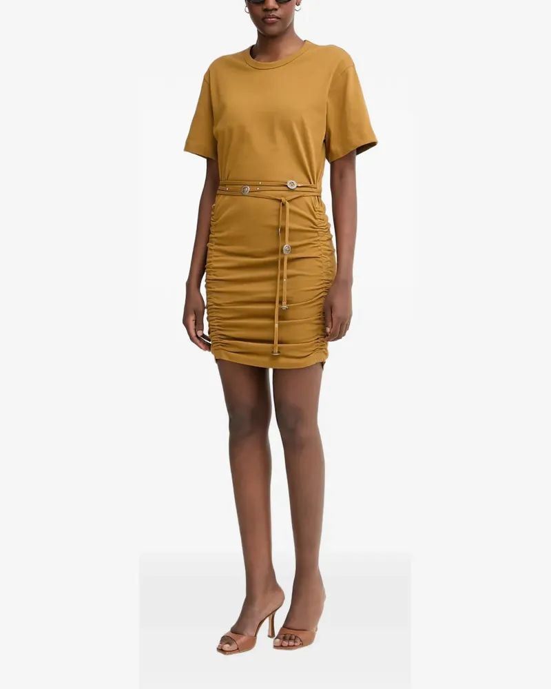 Pinko belted ruched mini dress - Braun Braun