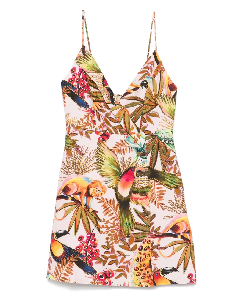FARM Rio Into the Jungle Minikleid - Rosa Rosa