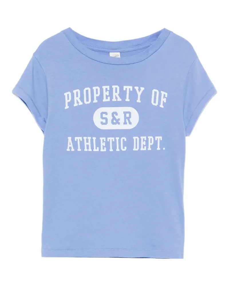 SPORTY & RICH logo-print short-sleeved T-shirt - Blau Blau