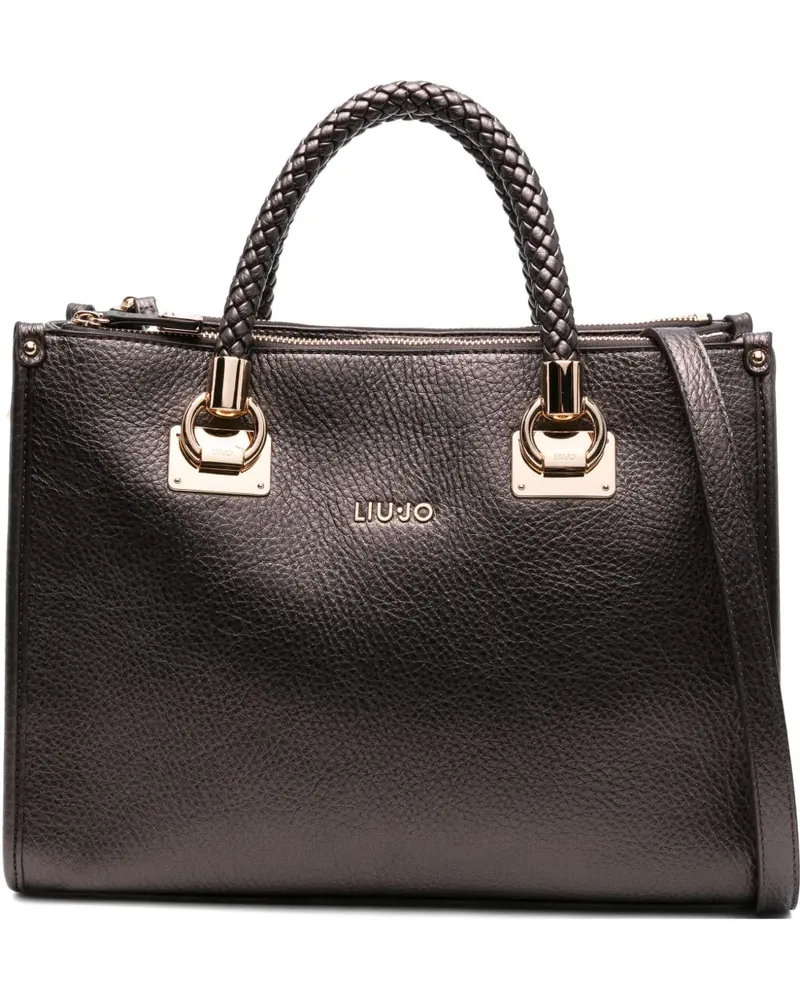 Liu Jo Manh Ecs Tote Bag mit geflochtenem Henkel - Braun Braun