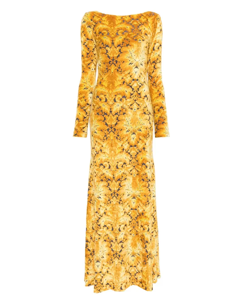 Etro Maxikleid mit Print - Gelb Gelb