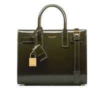 Mini Sac de Jour Tote Bag mit Schloss-Detail - Grün