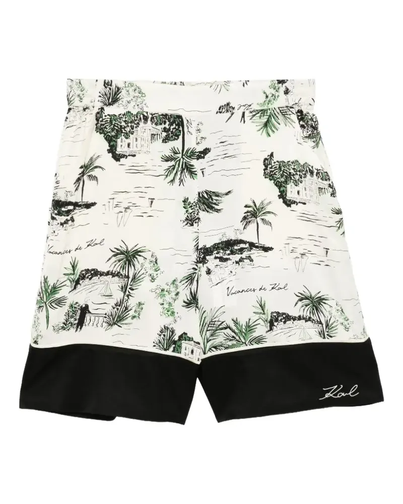 Karl Lagerfeld Vacances de Karl printed shorts - Weiß Weiß
