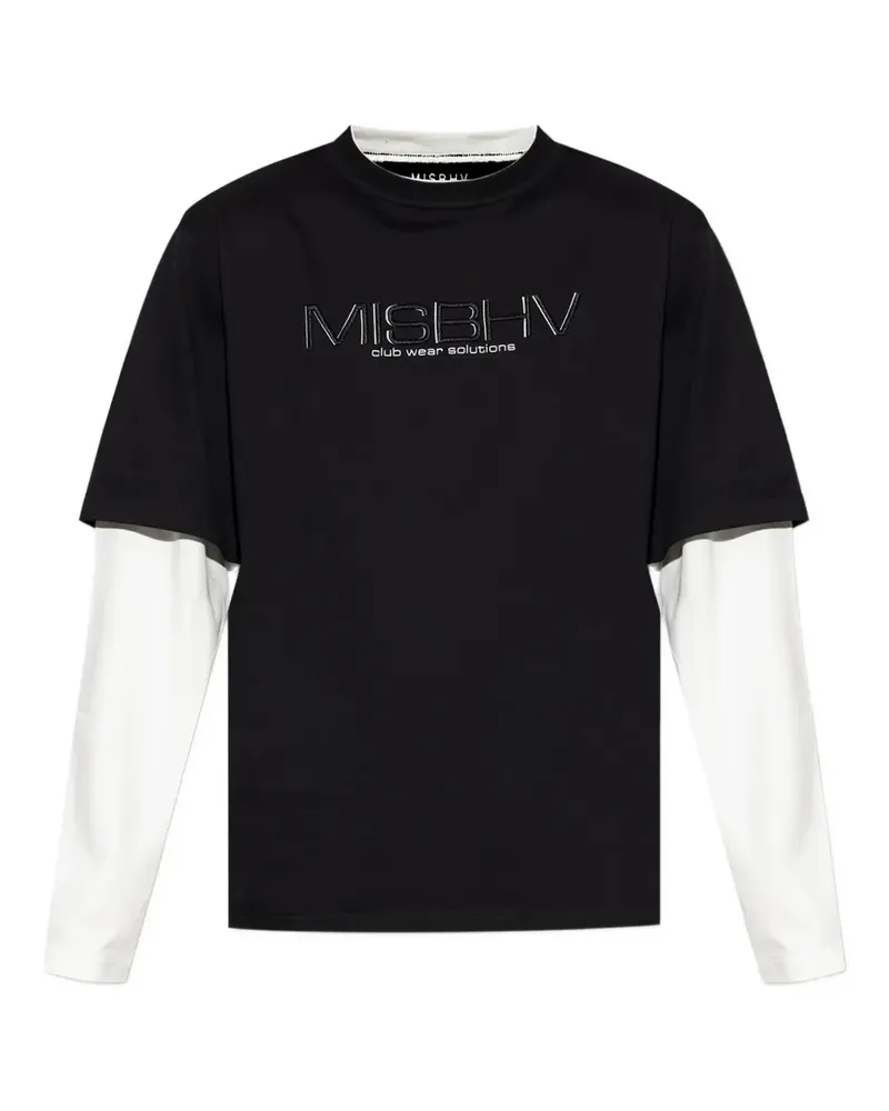 MISBHV T-Shirt im Layering-Look - Schwarz Schwarz