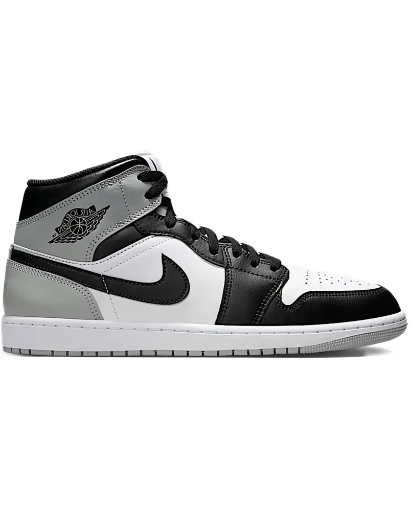 Jordan Air  1 Mid "Barons - White/Light Smoke Grey/Black" Sneakers - Weiß Weiß