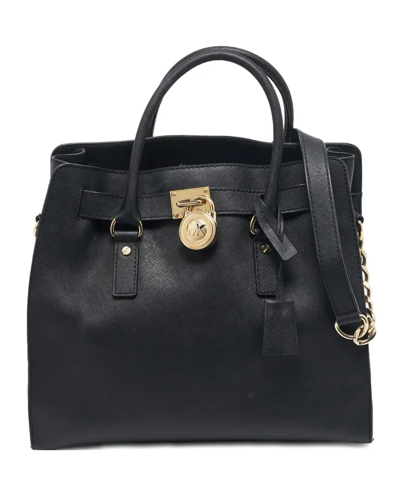 Michael Kors Hamilton Tote Bag mit Schloss-Motiv - Schwarz Schwarz