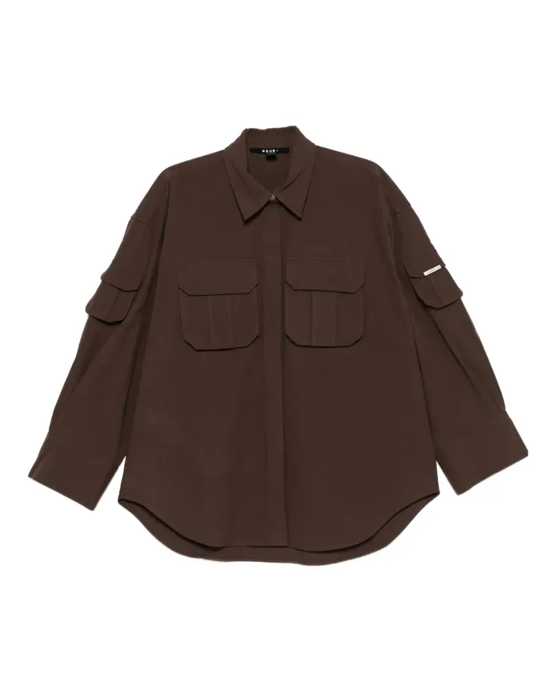 ksubi button-up overshirt - Braun Braun