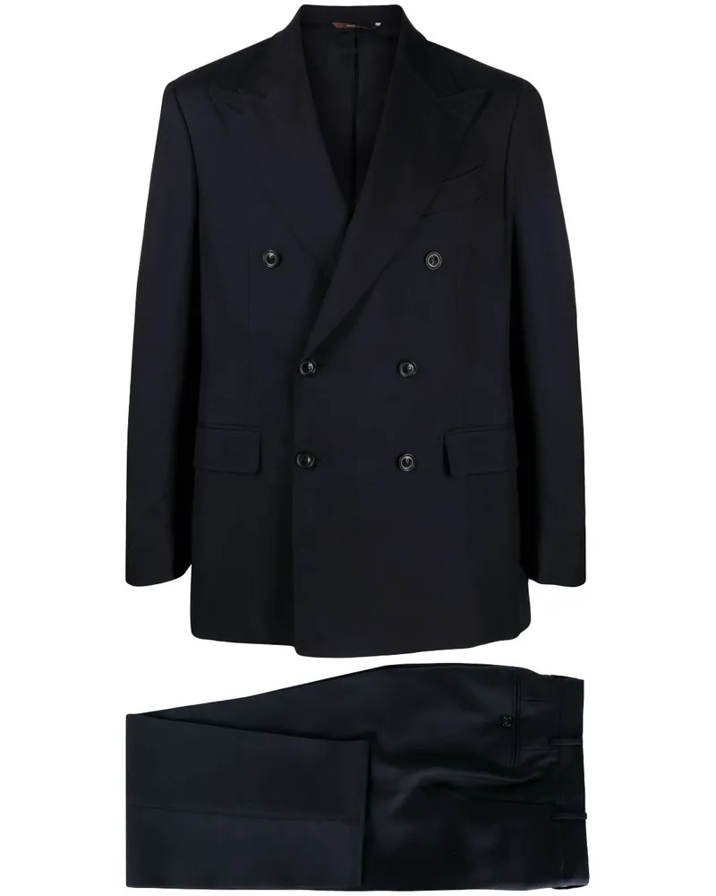 Canali Doppelreihiger Anzug - Blau Blau