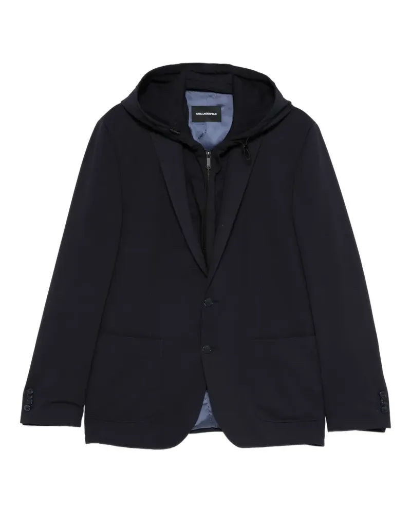 Karl Lagerfeld Talk Blazer mit Kapuze - Blau Blau