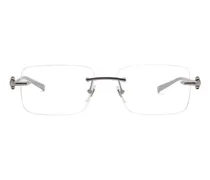 Rahmenlose Brille mit Logo-Gravur - Silber
